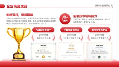 红色简约风排名