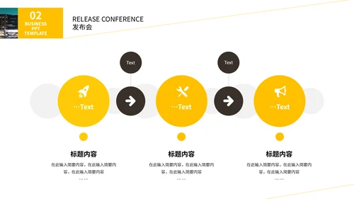 欧美风灰黄色简约商务工作汇报通用PPT模板