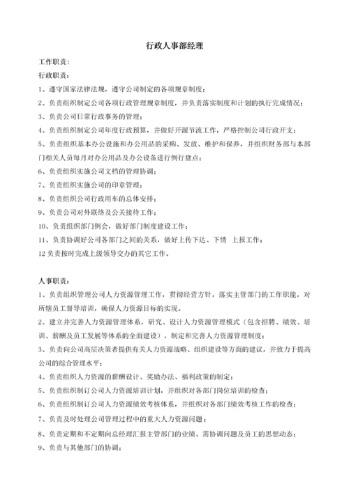 行政部岗位职责.docx