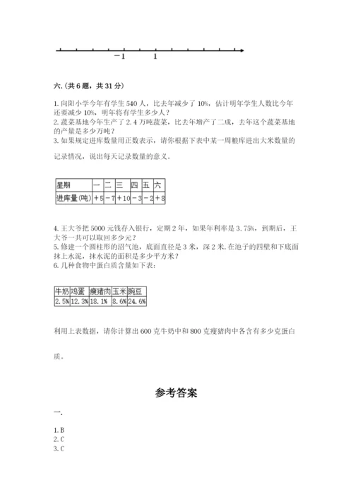 小学毕业班数学检测卷及参考答案【培优b卷】.docx