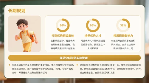 蓝绿色3D风学生班委竞选演讲PPT