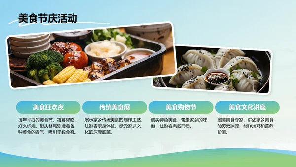 绿色摄影风家乡旅游城市宣传PPT模板