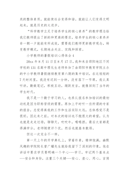 小学教师的暑假培训心得体会.docx