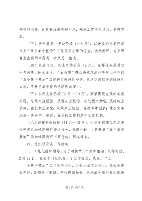 学习五个集中整治的心得体会 (2).docx