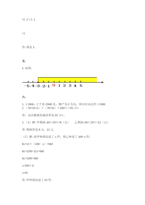 小学六年级升初中模拟试卷（精品）.docx