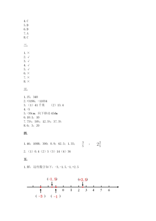 苏教版数学小升初模拟试卷（word）.docx
