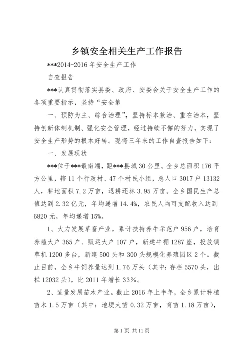乡镇安全相关生产工作报告.docx