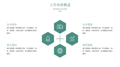 绿植小清新工作总结汇报通用PPT模板