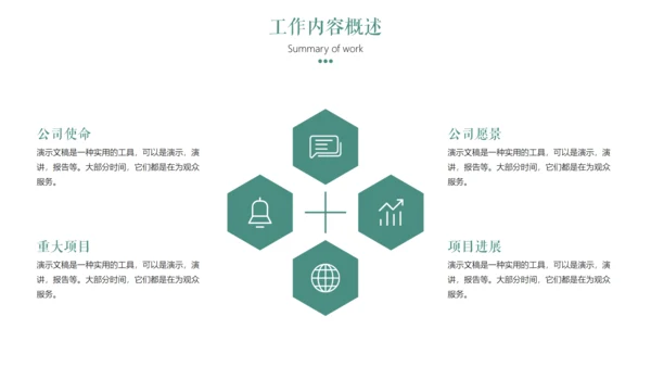 绿植小清新工作总结汇报通用PPT模板