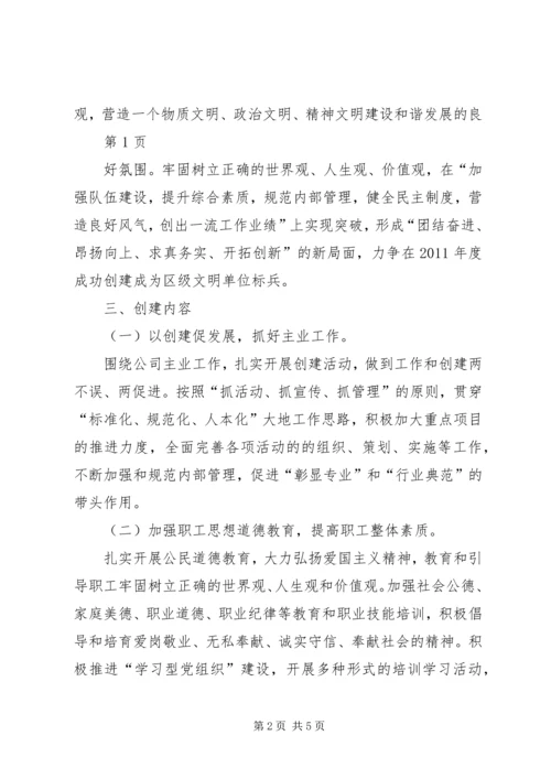 关于创建文明单位标兵的申请 (4).docx