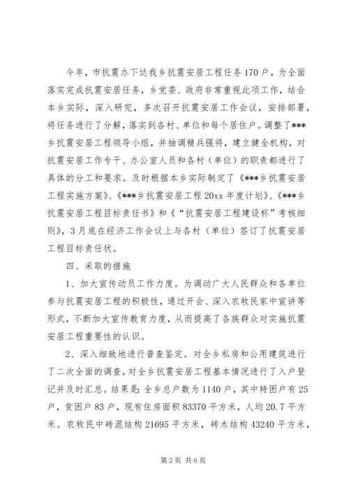 乡镇抗震安居工作总结.docx