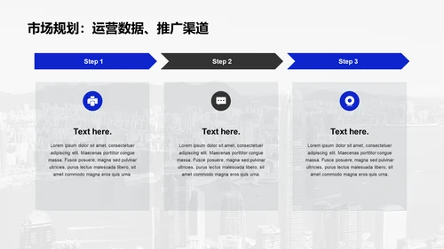 蓝色现代商务建筑地产商业计划书PPT模板