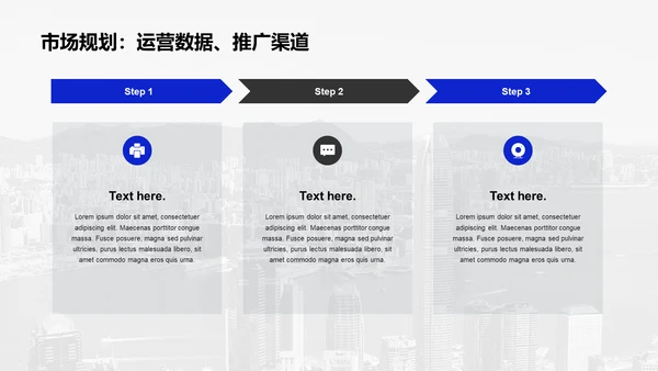 蓝色现代商务建筑地产商业计划书PPT模板