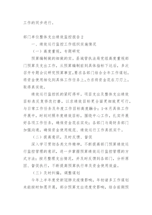 部门单位整体支出绩效监控报告.docx