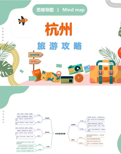 杭州旅游攻略思维导图