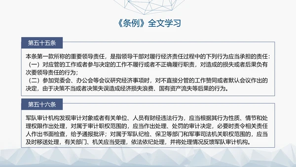 2024年新修订军队审计条例内容解读PPT课件