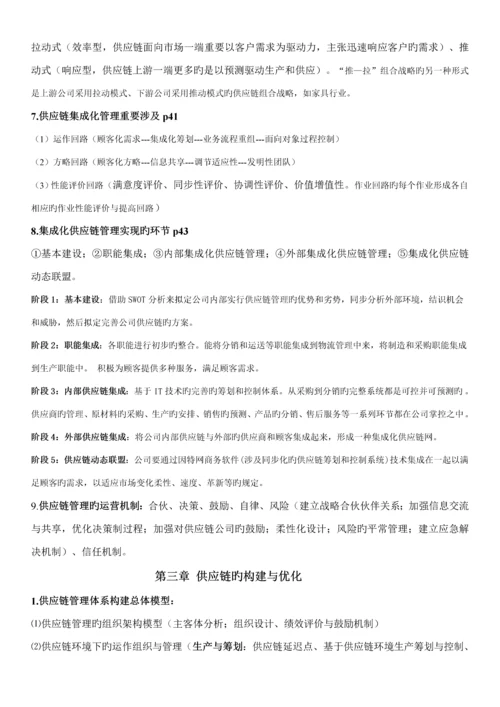 供应链综合管理重点马士华版.docx