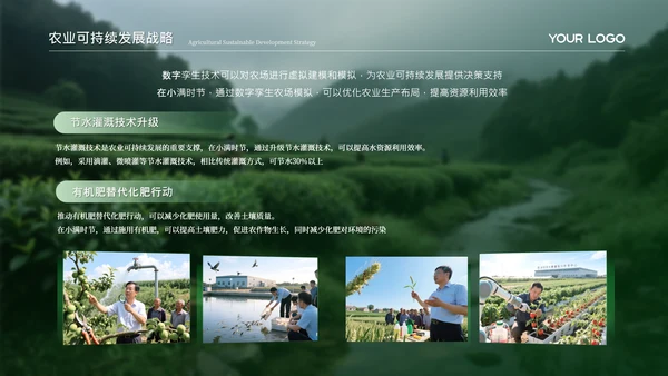 绿色小满节气的农业文化内涵PPT模板