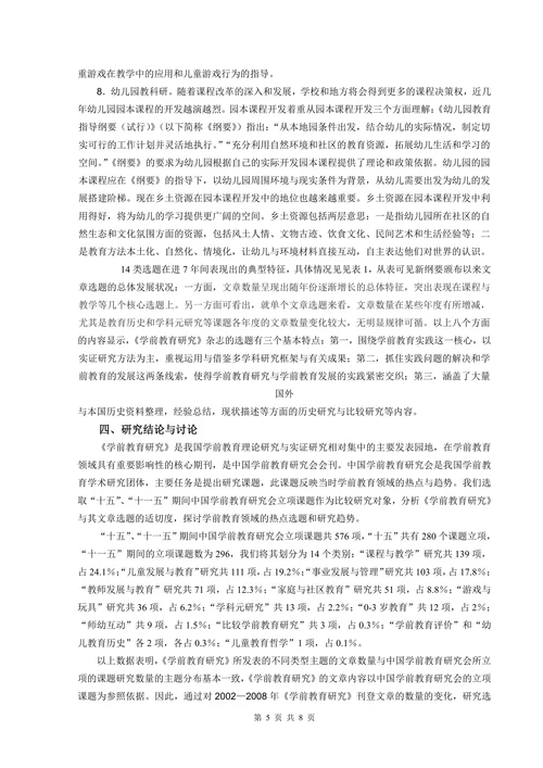 学前教育专业学士学位论文