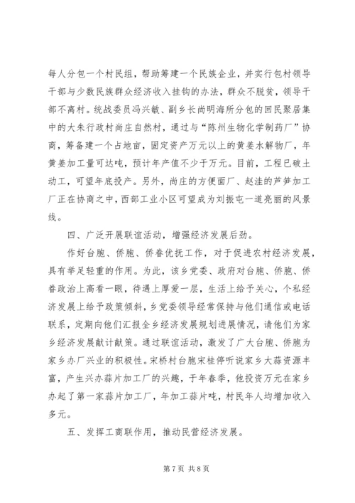 乡镇年度统战工作总结.docx