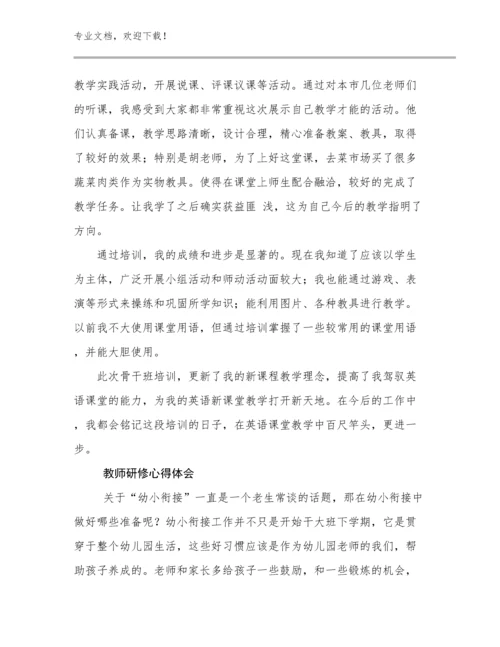 教师研修心得体会范文18篇文档汇编.docx