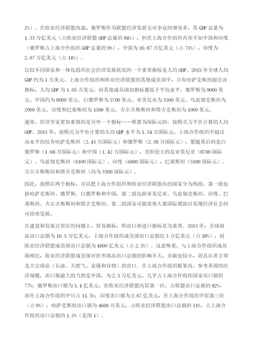 上海合作组织与欧亚经济联盟的比较分析.docx