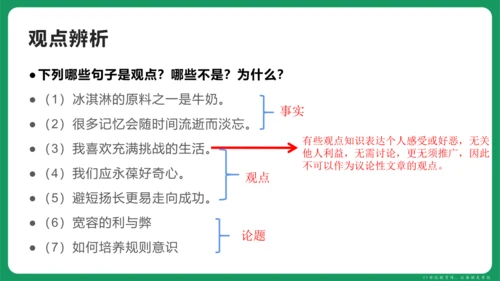 统编版语文九年级上册第二单元 写作 观点要明确 课件(共46张PPT)