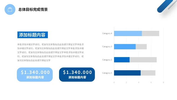 蓝色简约形状销售部年终工作总结商务通用PPT销售年终总结