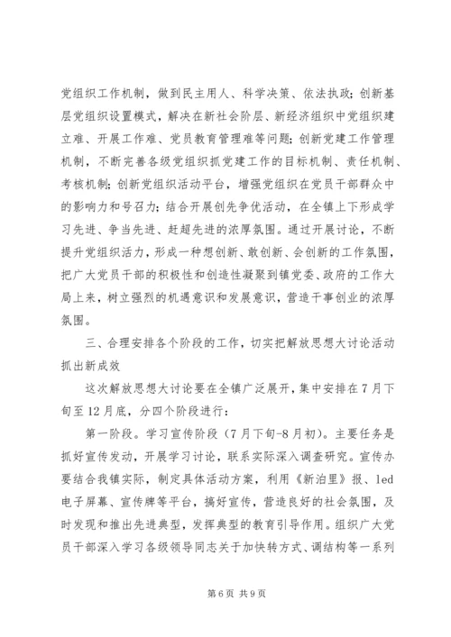 全镇解放思想大讨论活动意见.docx