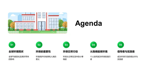 环保教学课件PPT模板
