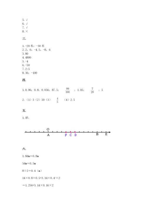 四川省【小升初】2023年小升初数学试卷（考试直接用）.docx