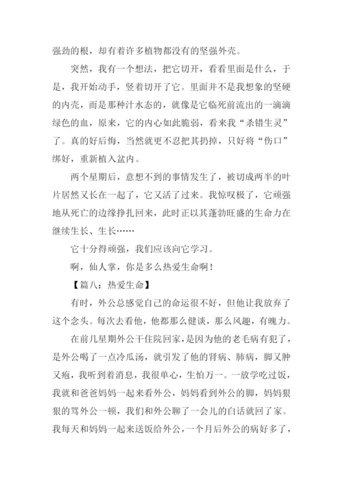 热爱生命的作文400字-1.docx