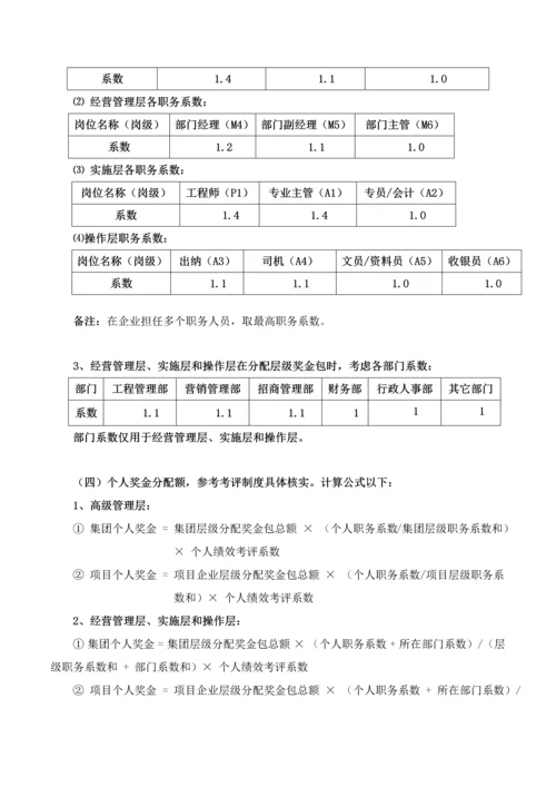 房地产集团奖金激励管理专业方案.docx