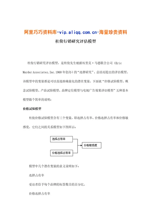 杜俊行销研究评估模型doc5