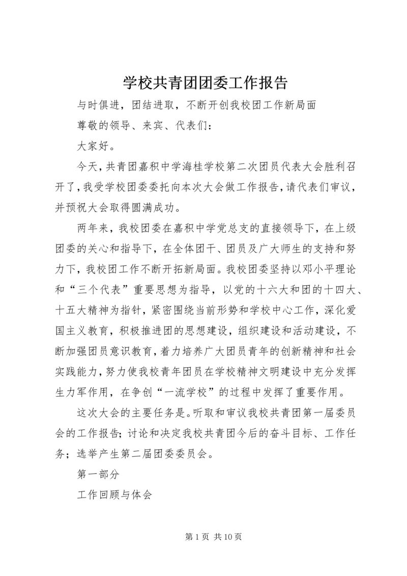 学校共青团团委工作报告 (6).docx