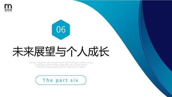蓝色简约形状校长述职报告PPT