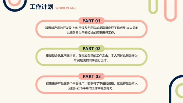 简约风黄色工作汇报年中总结PPT