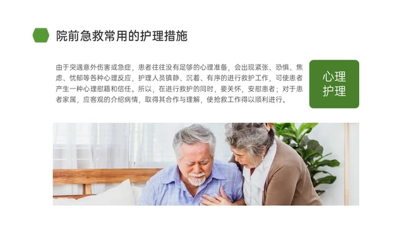 绿色简约商务院前急救护理工作流程培训PPT课件急救知识