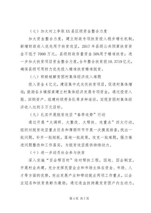 县XX年脱贫攻坚工作要点.docx