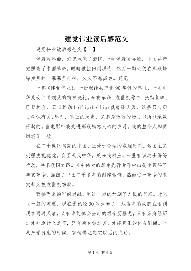 建党伟业读后感范文.docx