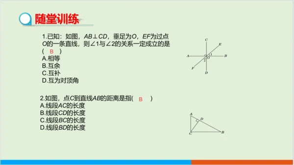 5.1.2  垂线 教学课件--人教版初中数学七年级下