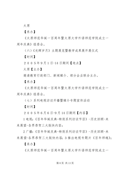 首都师范大学建校五十周年校庆方案 (3).docx