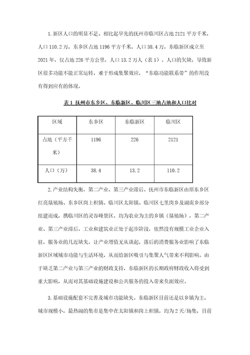 城市群和都市圈环境下欠发达新区发展方略研究以抚州市东临新区为例