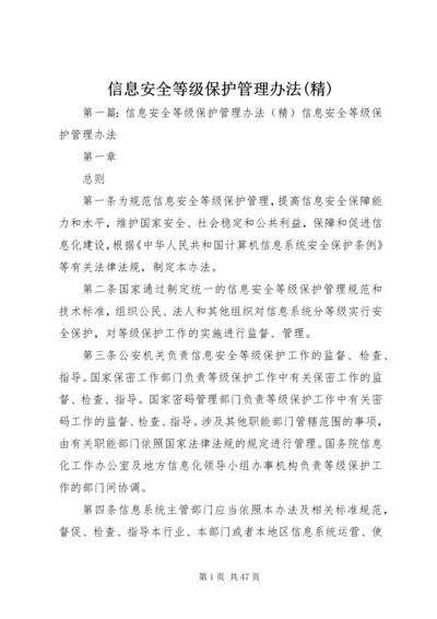 信息安全等级保护管理办法(精).docx