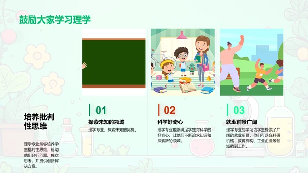 理科专科学习指南PPT模板