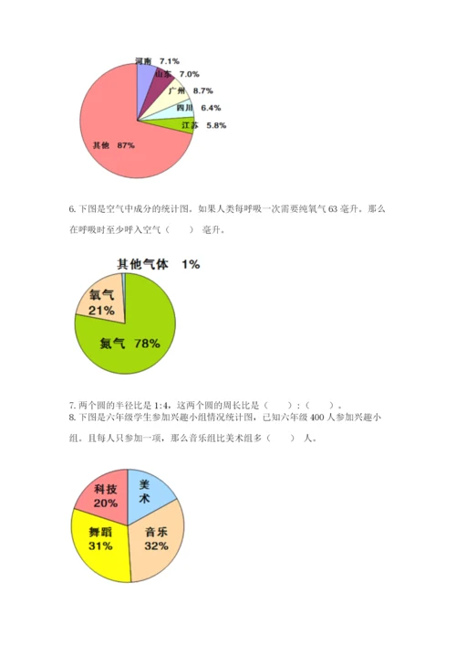 小学六年级上册数学期末测试卷附参考答案（预热题）.docx