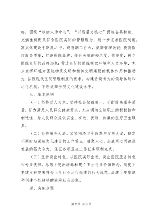 人民医院文化建设实施计划方案.docx