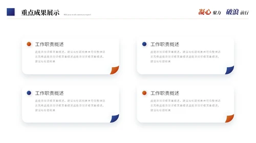 励志商务风年度工作总结工作汇报述职报告ppt模板
