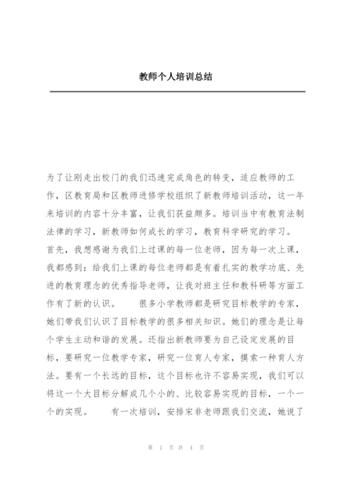 教师个人培训总结.docx