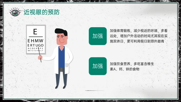 世界视力日，远离近视眼通用PPT模板